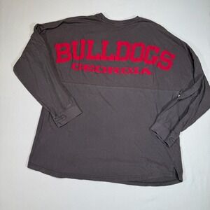 Pressbox Georgia Bulldogs Long Sleeve Spirit Jersey Thumb‎ Hole Gray Small